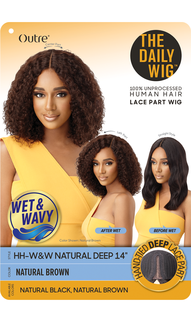 Outre The Daily Wig 100% Unprocessed Human Hair Wet N Wavy Natural