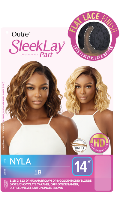 Outre Synthetic Sleek Lay Part HD Transparent Lace Front Wig Nyla 14" - Elevate Styles
