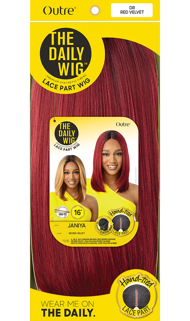 Outre The Daily Wig Premium Synthetic Hand-Tied Lace Part Wig Janiya 16" - Elevate Styles