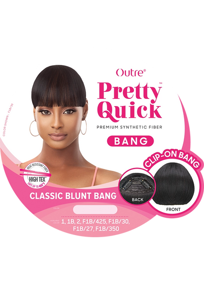 Outre Pretty Quick Bang Clip-On Classic Blunt Bang - Elevate Styles
