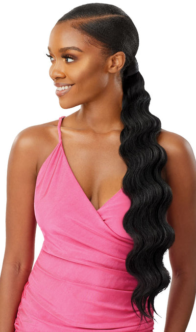 Outre Premium Synthetic Pretty Quick Wrap Around Ponytail Finger Wave 24" - Elevate Styles
