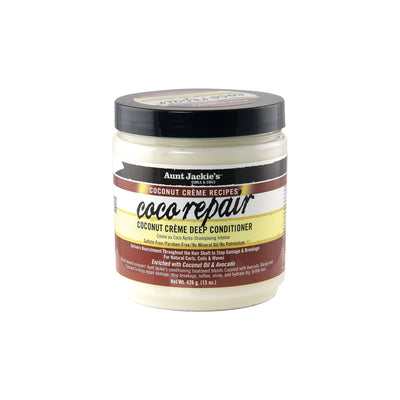 Aunt Jackie's Curls & Coils Coco Repair Coconut Crème Deep Conditioner 15 Oz - Elevate Styles
