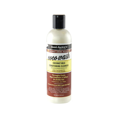 Aunt Jackie's Curls & Coils Coco Wash Coconut Milk Conditioning Cleanser 12 Oz - Elevate Styles