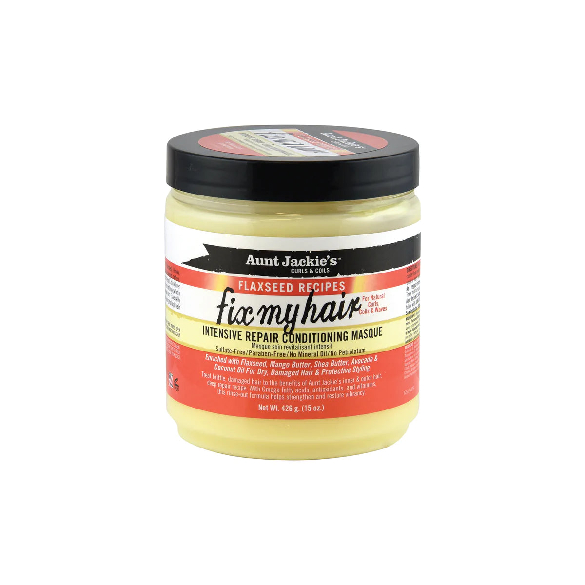 Aunt Jackie's Curls & Coils Fix My Hair Intensive Repair Conditioning Masque 15 Oz - Elevate Styles