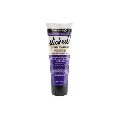 Aunt Jackie's Curls & Coils Slicked! Flexible Styling Glue 4 Oz - Elevate Styles