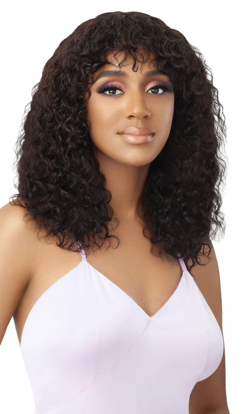 My Tresses Purple Label 7A Unprocessed Human Hair Full Cap Wig HH- Wet & Wavy Natural Curly 18" - Elevate Styles