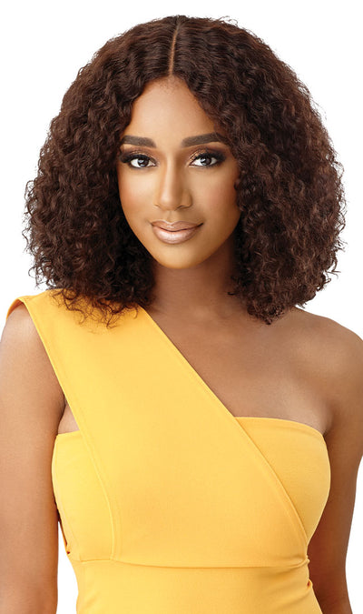 Outre The Daily Wig 100% Unprocessed Human Hair Wet N Wavy Natural Deep 14" - Elevate Styles