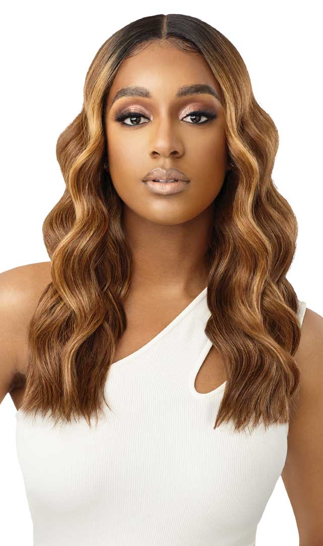 Outre Synthetic Sleek Lay Part HD Transparent Lace Front Wig