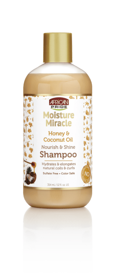 African Pride Moisture Miracle Honey & Coconut Oil Shampoo 16 Oz - Elevate Styles