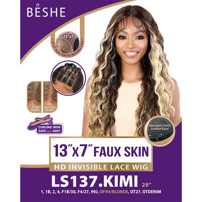Beshe 13"X 7" Faux Skin HD Invisible Lace Wig LS137- Kimi 29" - Elevate Styles
