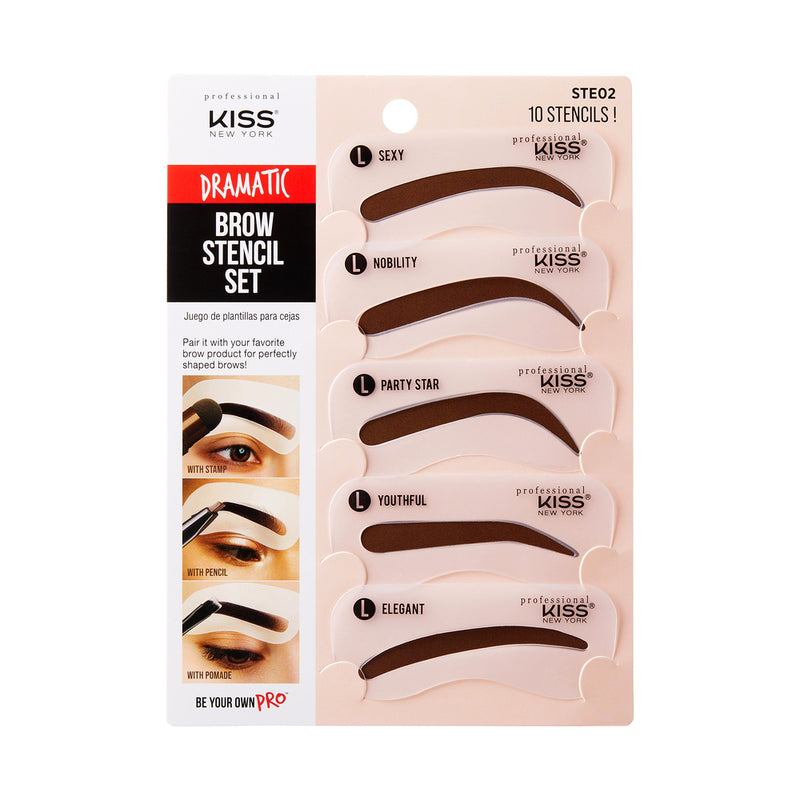 Kiss Instant Natural Brow Stencil Set 2 TYPES - Elevate Styles