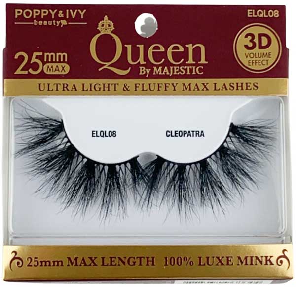 Poppy & Ivy Queen by Majestic 3D Volume Effect Mink Eyelashes Cleopatra ELQL08 - Elevate Styles
