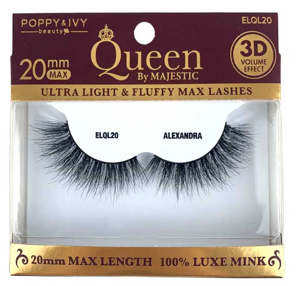Poppy & Ivy Queen by Majestic 3D Volume Effect Mink Eyelashes Alexandra ELQL20 - Elevate Styles