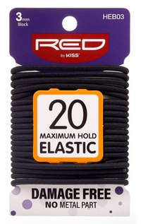 Thumbnail for Red by Kiss Maximum Hold Elastic Band 3mm (20 Pieces) Black HEB03 - Elevate Styles