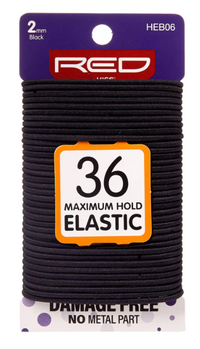 Thumbnail for Red by Kiss Maximum Hold Elastic Band 2mm (36 Pieces) Black HEB06 - Elevate Styles