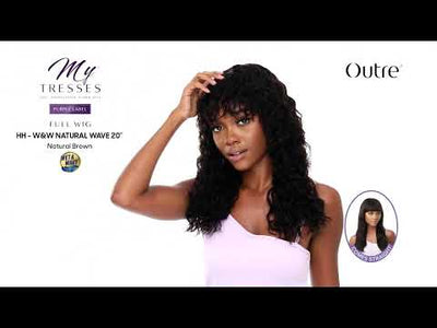 My Tresses Purple Label 7A Unprocessed Human Hair Full Cap Wig HH- Wet & Wavy Natural Wave 20"
