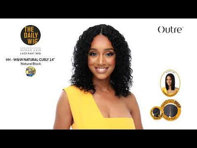 Outre The Daily Wig 100% Human Hair Wet N Wavy - Natural Curly 14"
