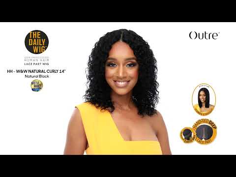 Outre The Daily Wig 100% Human Hair Wet N Wavy - Natural Curly 14"