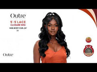 Outre 5"x 5" HD Lace Closure Lace Front Wig HHB-Body Curl 24" QLHBO55BC24