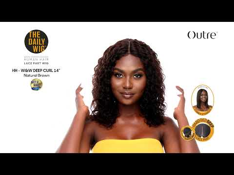 Outre The Daily Wig 100% Human Hair Wet N Wavy - Deep Curl 14"