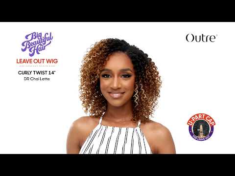 Outre Big Beautiful Hair Human Blend Leave Out U Part Wig Curly Twist 14"