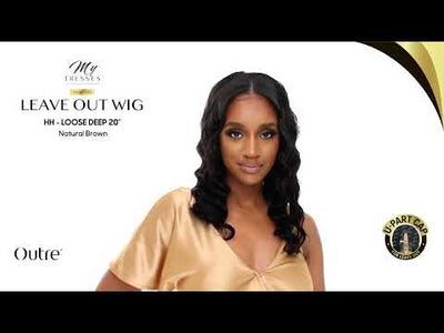 My Tresses Gold Label 9A Unprocessed Human Hair U-Part Leave Out Wig HH-Loose Deep 20"

