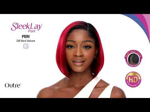 Outre Synthetic Sleek Lay Part HD Transparent Lace Front Wig Peri 10"