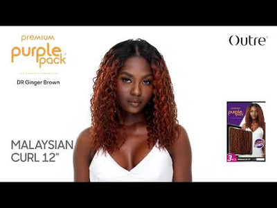 Outre Premium Purple Pack 3 Pieces Long Series Malaysian Curl 12"
