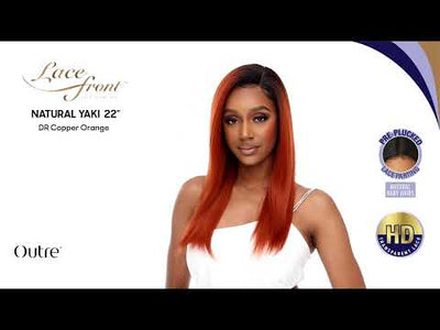 Outre HD Pre-Plucked Lace Front Wig Natural Yaki 22
