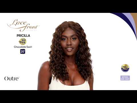 Outre Synthétique Wet AND Wavy HD Transparent Lace Front Wig Priscilla