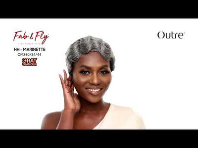 Outre Fab&Fly™ Gray Glamour Human Hair Full Cap Wig Marinette
