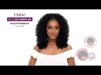 Outre 13x2 HD Pre-Braided Lace Front Wig Halo Stitch Braid 18"
