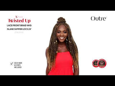 Outre X-Pression 4x4 Pre-plucked Braid Lace Front Wig Island Summer Locs 24"

