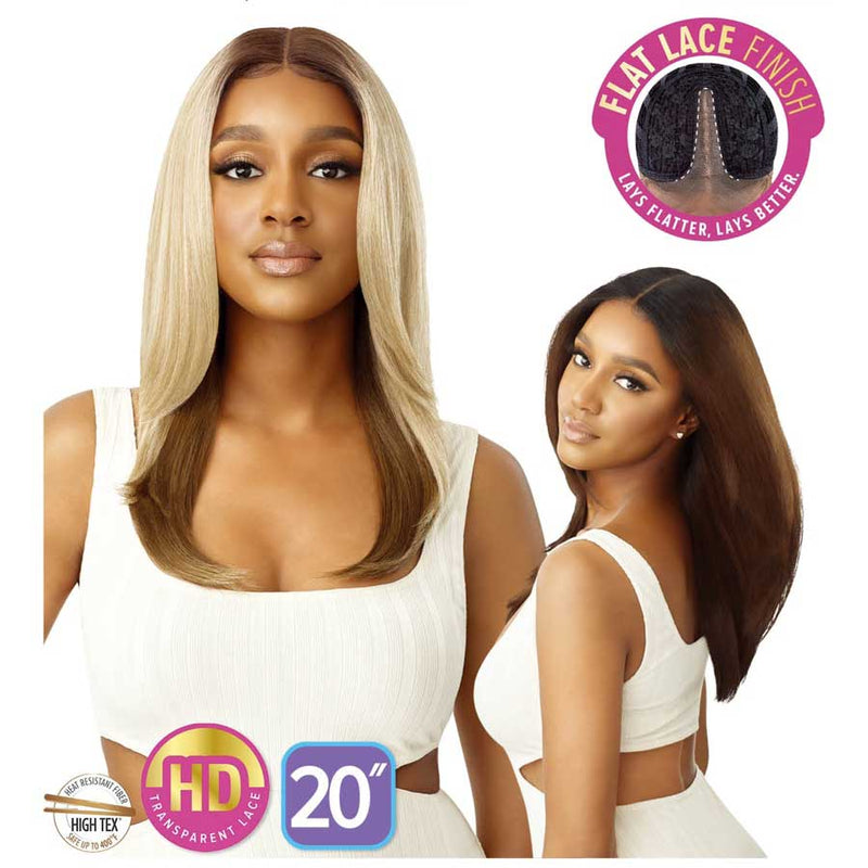 Outre Synthetic Sleek Lay Part HD Transparent Lace Front Wig Lilibeth 20" - Elevate Styles