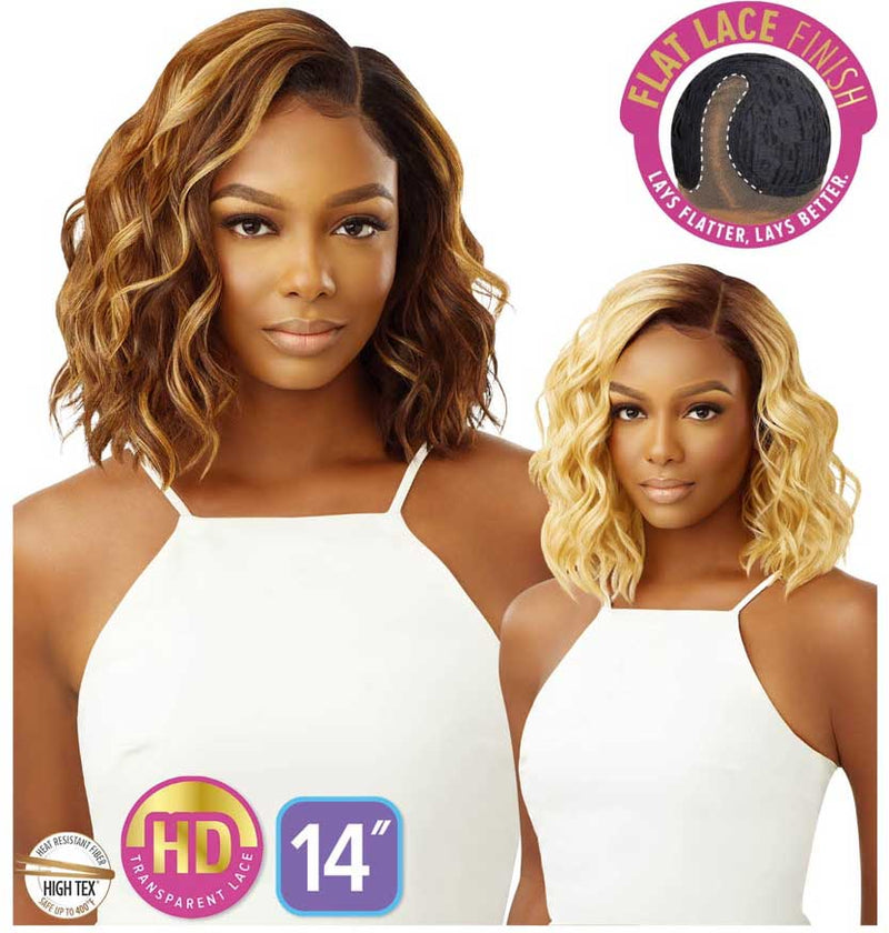 Outre Synthetic Sleek Lay Part HD Transparent Lace Front Wig Nyla 14" - Elevate Styles